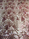 Gia DUSTY PINK Geometric Sequins on Mesh Lace Fabric by the Yard - 10101