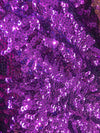 Bianca PURPLE Allover Sequins on Mesh Fabric by the Yard - 10104