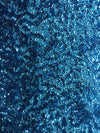 Bianca TURQUOISE Allover Sequins on Mesh Fabric by the Yard - 10104