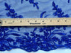 Callie ROYAL BLUE Polyester Floral Corsage Embroidery on Mesh Lace Fabric by the Yard - 10025