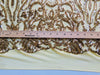 Phoebe GOLD Sequins on Mesh Lace Fabric by the Yard - 10062