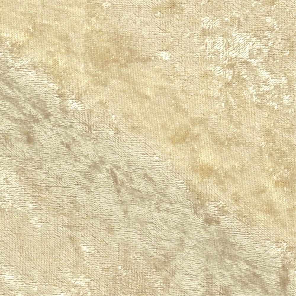 Mya LIGHT CHAMPAGNE Non-Wrinkle Mechanical Stretch Polyester Panne Velvet Fabric by the Yard - 10015