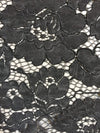 Summer CHARCOAL GREY Floral Pattern Double Dyed Flat Lace on Mesh Fabric by the Yard - Style 10069