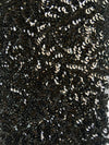 Bianca BLACK Allover Sequins on Mesh Fabric by the Yard - 10104