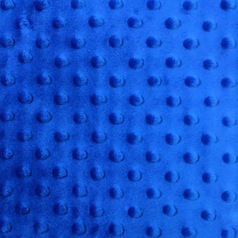 Alison ROYAL BLUE Embossed Dimple Dots Soft Velvety Faux Fur Fabric by the Yard - 10090