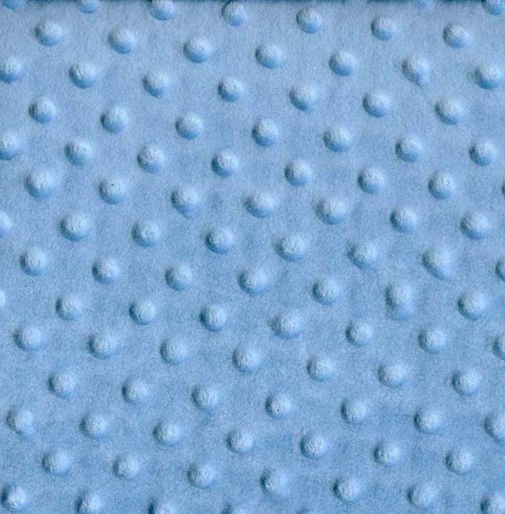 Alison BLUE Embossed Dimple Dots Soft Velvety Faux Fur Fabric by the Yard - 10090