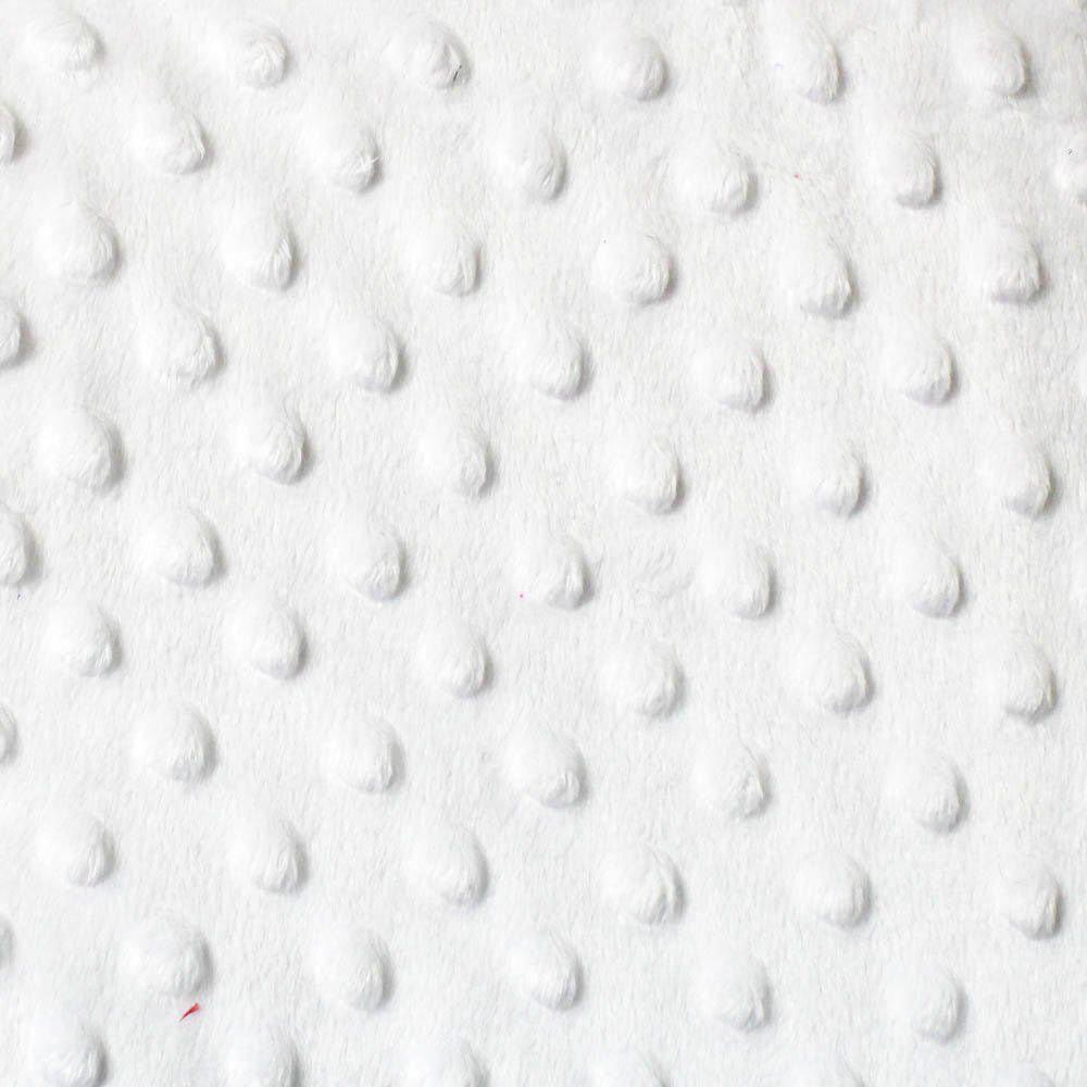 Alison WHITE Embossed Dimple Dots Soft Velvety Faux Fur Fabric by the Yard - 10090