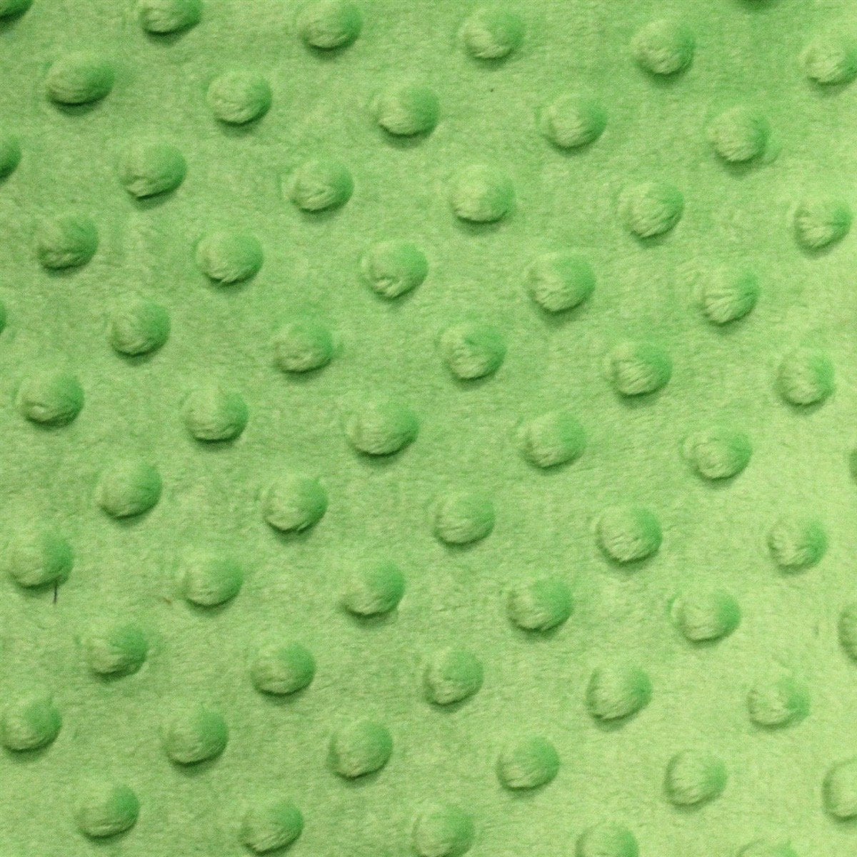 Alison LIME GREEN Embossed Dimple Dots Soft Velvety Faux Fur Fabric by the Yard - 10090