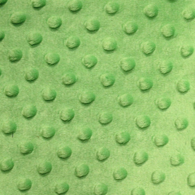 Alison LIME GREEN Embossed Dimple Dots Soft Velvety Faux Fur Fabric by the Yard - 10090