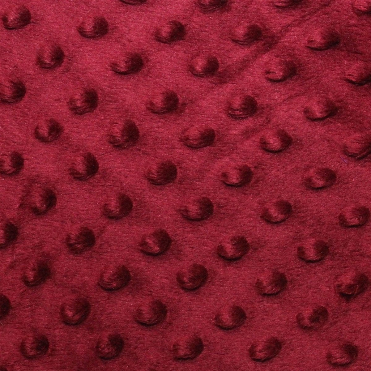 Alison BURGUNDY Embossed Dimple Dots Soft Velvety Faux Fur Fabric by the Yard - 10090