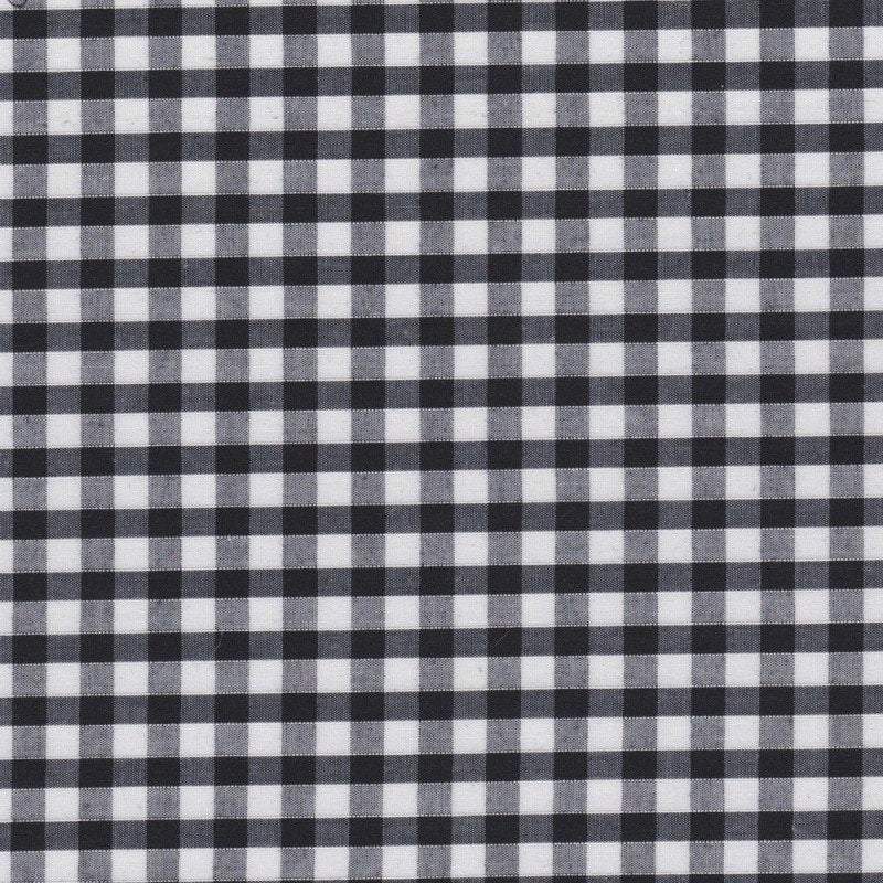 Carly BLACK Mini Checkered Gingham Poly Cotton Fabric by the Yard - 10114