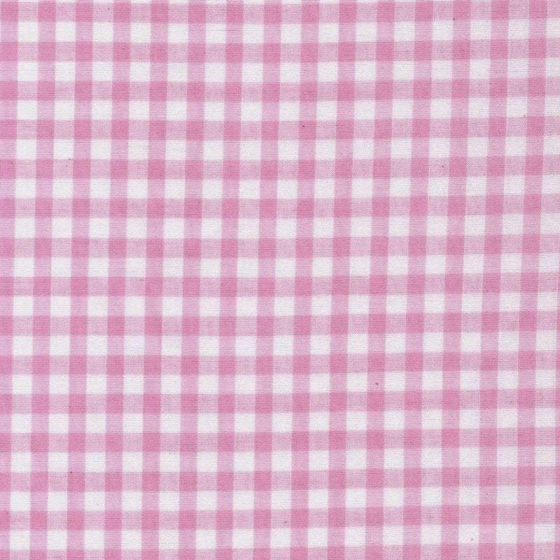 Carly LIGHT PINK Mini Checkered Gingham Poly Cotton Fabric by the Yard - 10114