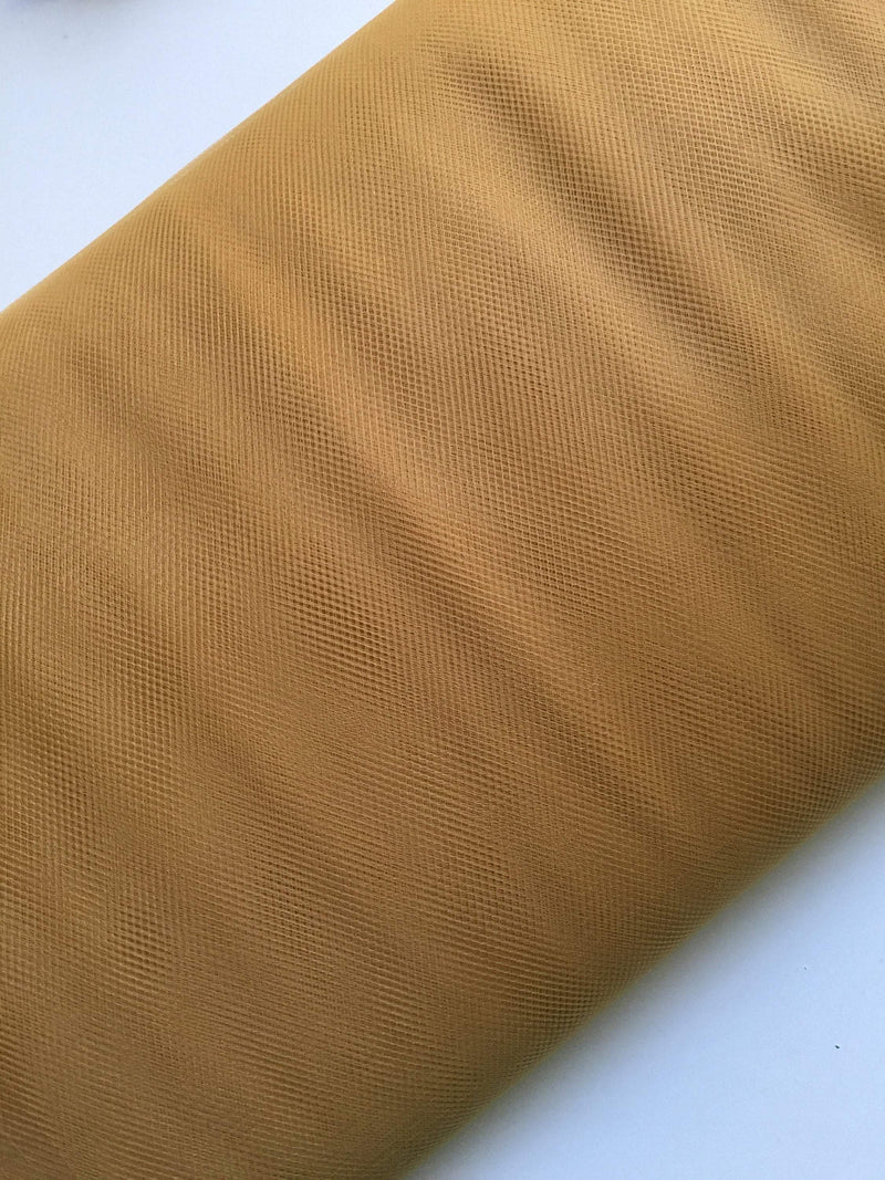 Juliana DARK GOLD 40 Yards of 54'' Polyester Tulle Fabric by Bolt - 10011