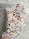 Summer IVORY Floral Pattern Double Dyed Flat Lace on Mesh Fabric by the Yard - Style 10069