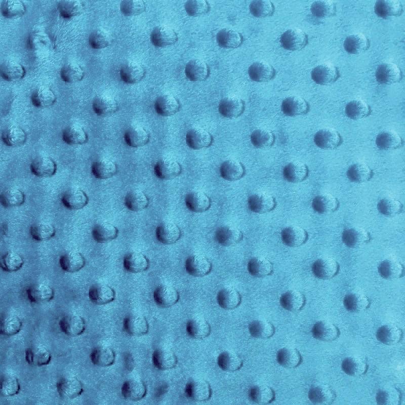 Alison TURQUOISE Embossed Dimple Dots Soft Velvety Faux Fur Fabric by the Yard - 10090