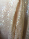 Leila LIGHT BLUSH PEACH Sequins on Mesh Fabric by the Yard - 10050