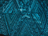 Francesca DARK TURQUOISE Vines and Diamonds Pattern Sequins on Mesh Lace Fabric by the Yard - 10130