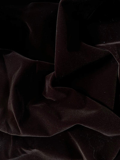 Camryn BROWN Polyester Non-Stretch Velvet Fabric by the Yard for Upholstery, Book Cover, Headboard, Lining, Costumes, Crafts - 10126