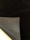 Camryn BLACK Polyester Non-Stretch Velvet Fabric by the Yard for Upholstery, Book Cover, Headboard, Lining, Costumes, Crafts - 10126