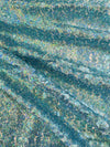 Leila LIGHT BLUE Sequins on Mesh Fabric by the Yard - 10050