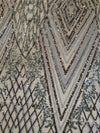 Averie GREY Geometric Butterfly Sequins on Mesh Lace Fabric by the Yard - 10113