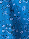 Annabella BLUE Paisley Floral Print Bandana Poly Cotton Fabric by the Yard - 10114