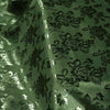 Kayla DARK HUNTER GREEN Polyester Floral Jacquard Brocade Satin Fabric by the Yard - 10004