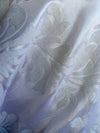 Amanda WHITE Taffeta with WHITE Velvet Flocked Damask Fabric by the Yard - 10078