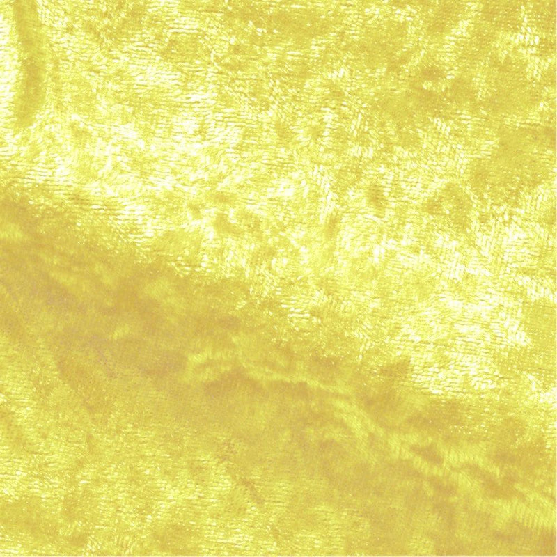 Mya BRIGHT YELLOW Non-Wrinkle Mechanical Stretch Polyester Panne Velvet Fabric by the Yard - 10015