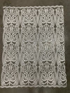 Elsie WHITE Curlicue Sequins on Mesh Lace Fabric by the Yard - 10112